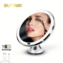 bathroom adjustable wall mounted 10x magnifying shaving mirror with light